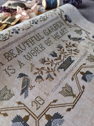 A beautiful garden- PRINT - Stitches Through The Years