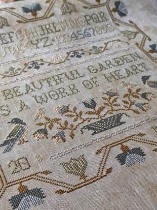 A beautiful garden- PRINT - Stitches Through The Years