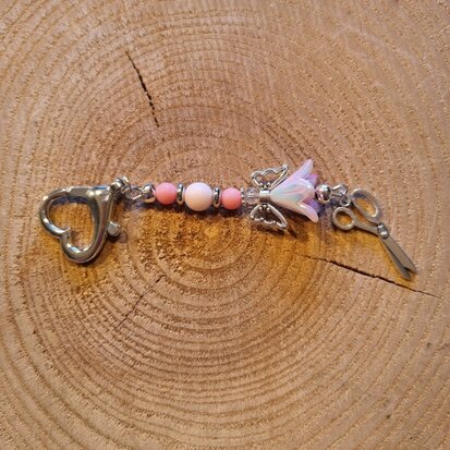 Scissor Fob with Lucky Angel - PINK