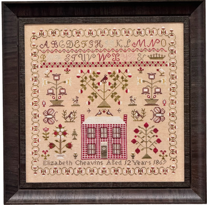 Elizabeth Cheavins 1869 Sampler & Pinwheel