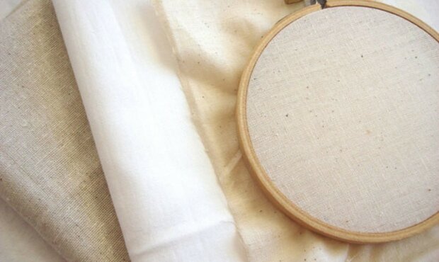 Natural linen fabric