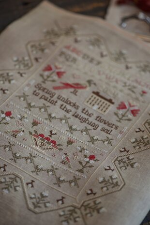 Spring Awakening Sampler - PRINT - Stitches Through The Years