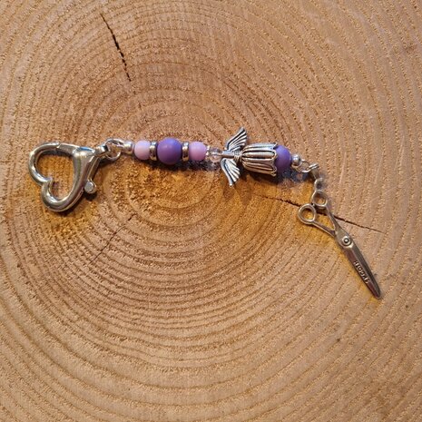 Scissor Fob with Lucky Angel - PURPLE