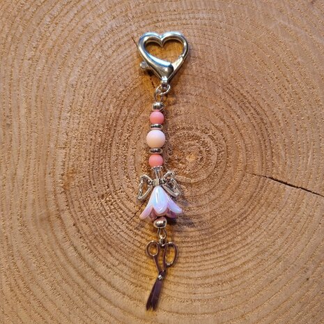 Scissor Fob with Lucky Angel - PINK